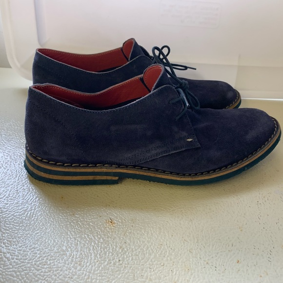 Men’s blue Italian lace up oxfords. Size 43 (European size) US size 10 - Picture 4 of 7